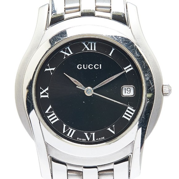 GUCCI Other - Gucci G-Class Watch, 5500M Quartz Movement, Black Dial, Stainless Steel, Men'...